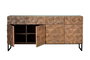 GINER Y COLOMER Buffet en bois de manguier et bronze marron foncé